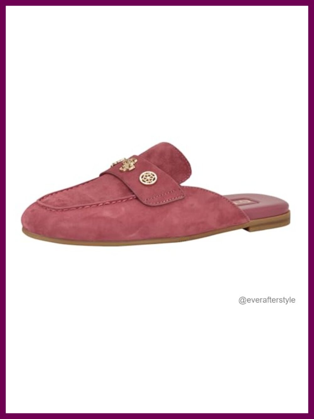 Guess Aydeena Suede Mule Loafer Women's Round Toe Slip-On Flat
